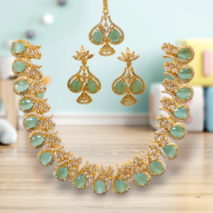 Indian Zircon Necklace Set - Image 1