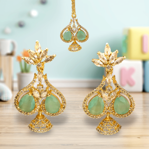 Indian Zircon Necklace Set - Image 2