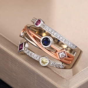 Ring Ladies 3 Color Zircon - Image 4