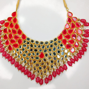 Artificial Bridal Kundan Guluban Set - Image 3