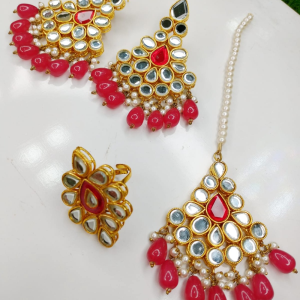 Artificial Bridal Kundan Guluban Set - Image 4