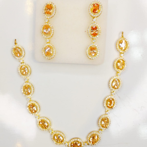 Indian Zircon Necklace Set - Image 3
