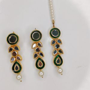 Artificial Bridal Kundan Guluban Set - Image 3