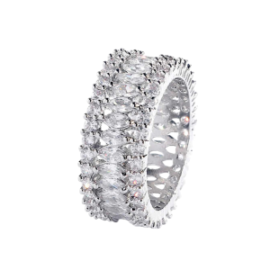 Ladies Band Silver Zircon - Image 1