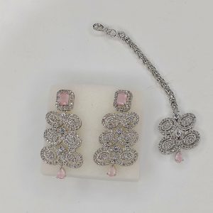 Indian Zircon Necklace Set - Image 2