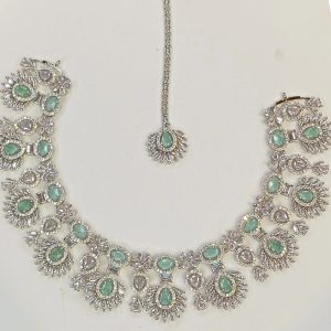 Indian Zircon Necklace Set - Image 1