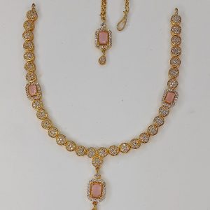 Indian Zircon Necklace Set - Image 1