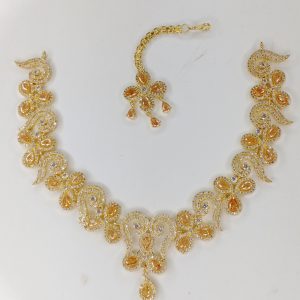 Indian Zircon Necklace Set - Image 1