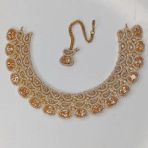 Indian Zircon Necklace Set - Image 1