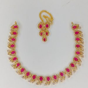 Indian Zircon Necklace Set - Image 1
