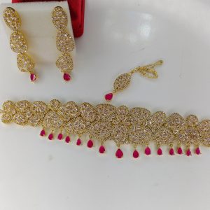 Indian Zircon Necklace Set - Image 2