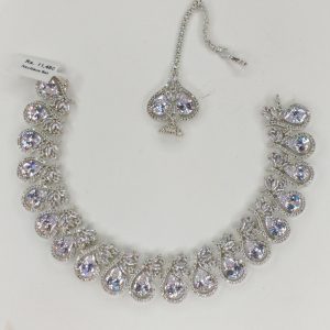 Indian Zircon Necklace Set - Image 1