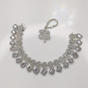 Indian Zircon Necklace Set - Image 1