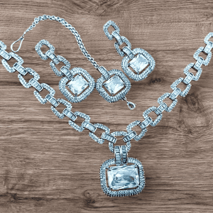 Indian Zircon Necklace Set - Image 1