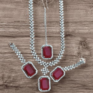 Indian Zircon Necklace Set - Image 1