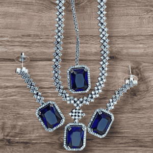 Indian Zircon Necklace Set - Image 1