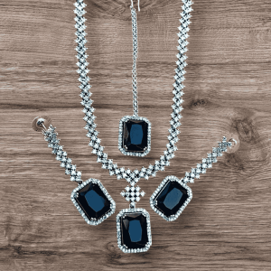 Indian Zircon Necklace Set - Image 1