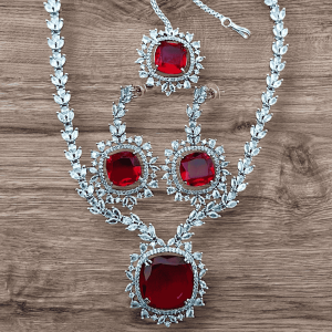 Indian Zircon Necklace Set - Image 1