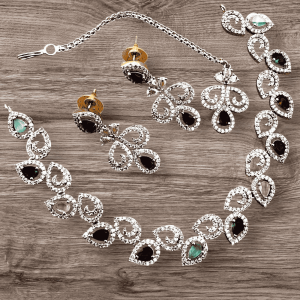 Indian Zircon Necklace Set - Image 1