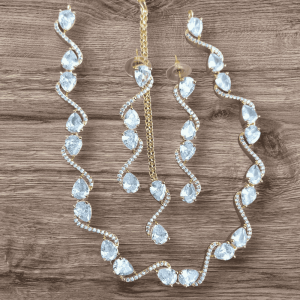 Indian Zircon Necklace Set - Image 1