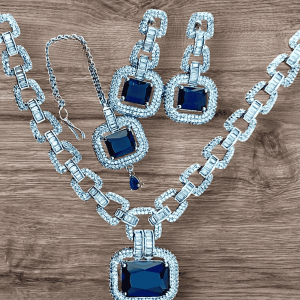 Indian Zircon Necklace Set - Image 1